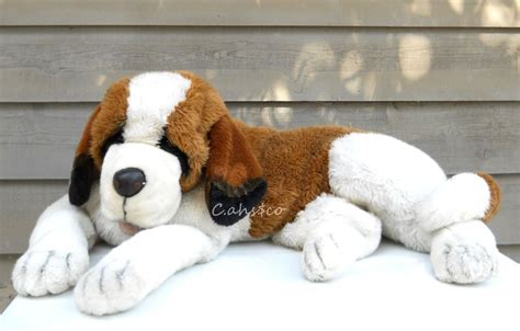 saint bernard stuffed toy|large st bernard stuffed animal.